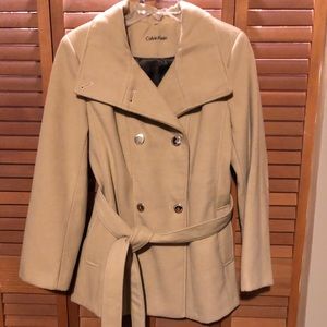 SOLD— Calvin Klein Tan peacoat